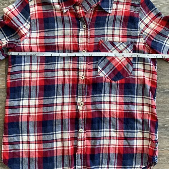 Forever 21 flannel long sleeve button down size small - Picture 5 of 7